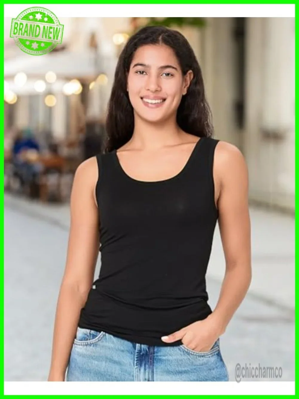Bamboo Viscose Womens Camisole Tank Top Layering Undershirt 3/4 Pack